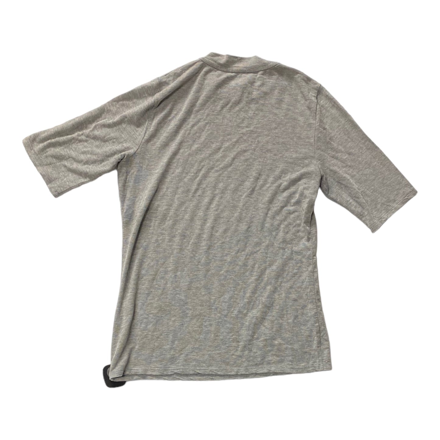 Grey Top Short Sleeve Designer Eileen Fisher, Size Xs