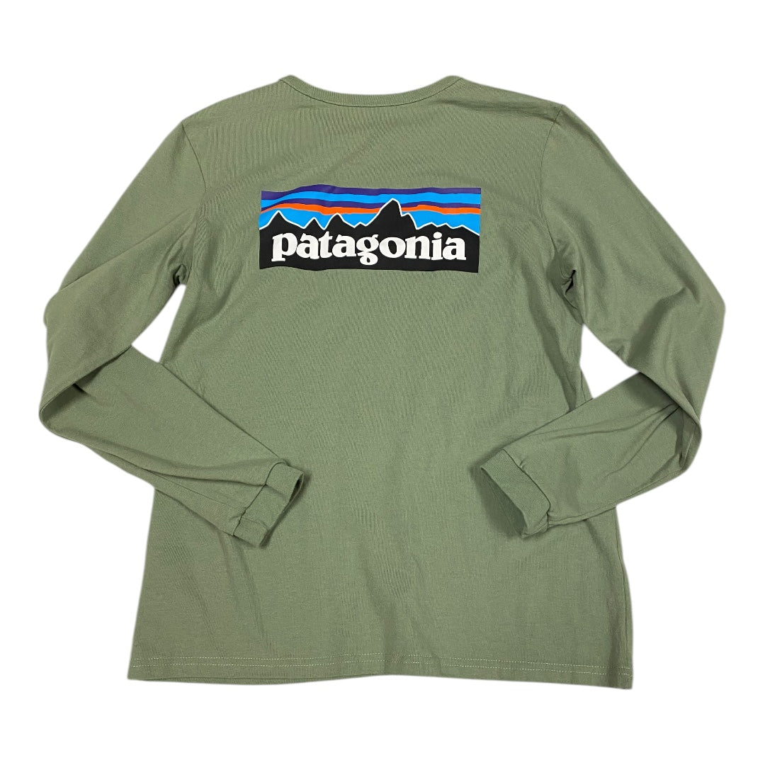 Athletic Top Long Sleeve Crewneck By Patagonia In Green, Size: M