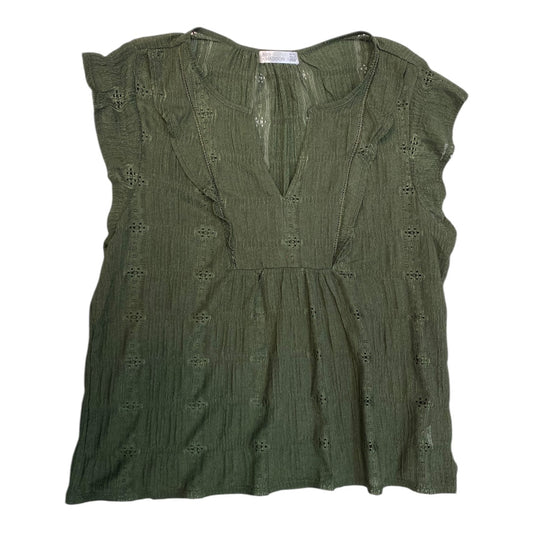 Top Sleeveless By 89th And Madison In Green, Size: Xl