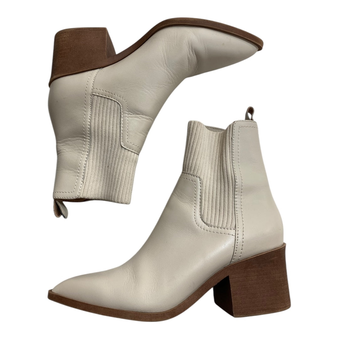 Boots Ankle Heels By Steve Madden In Cream, Size: 7.5