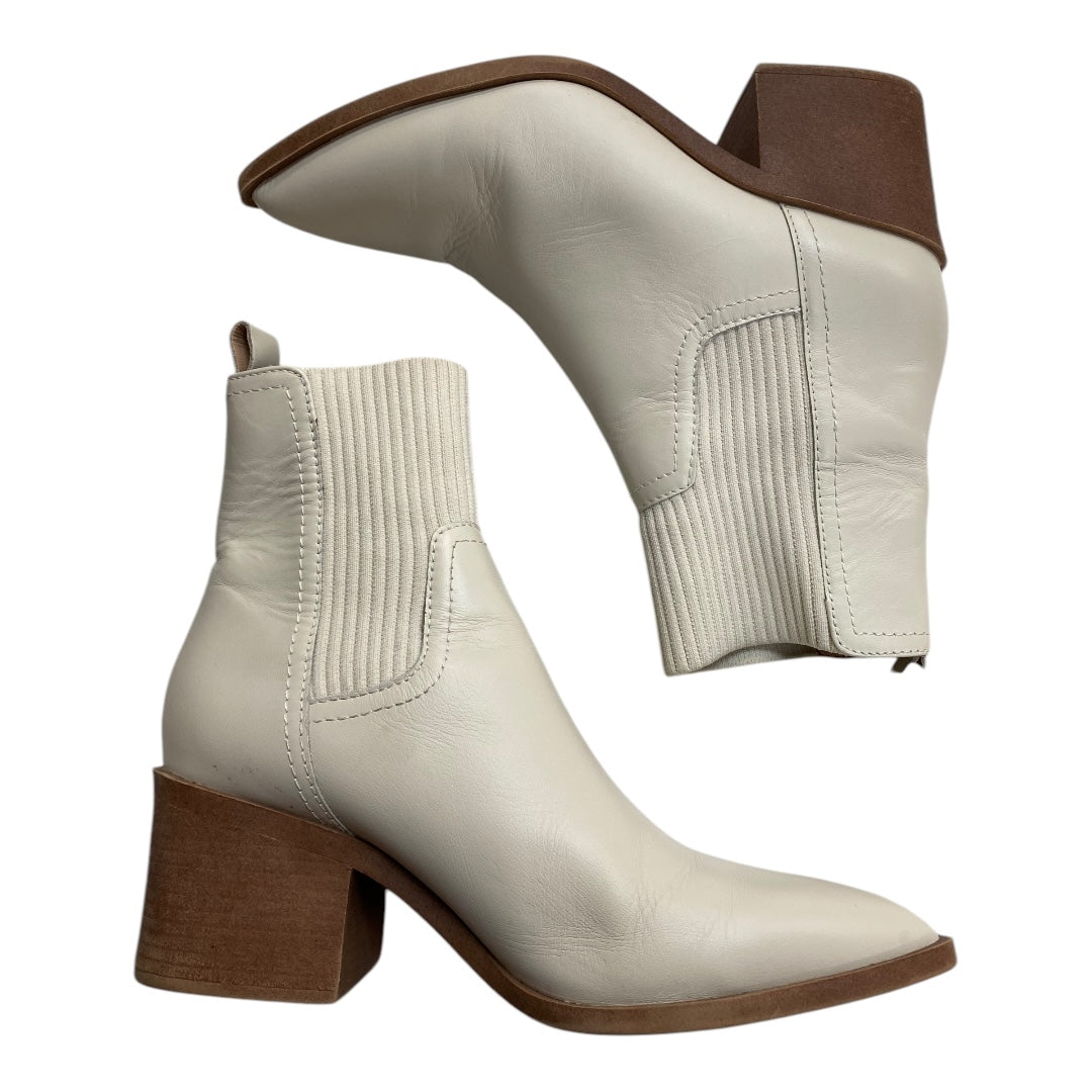 Boots Ankle Heels By Steve Madden In Cream, Size: 7.5