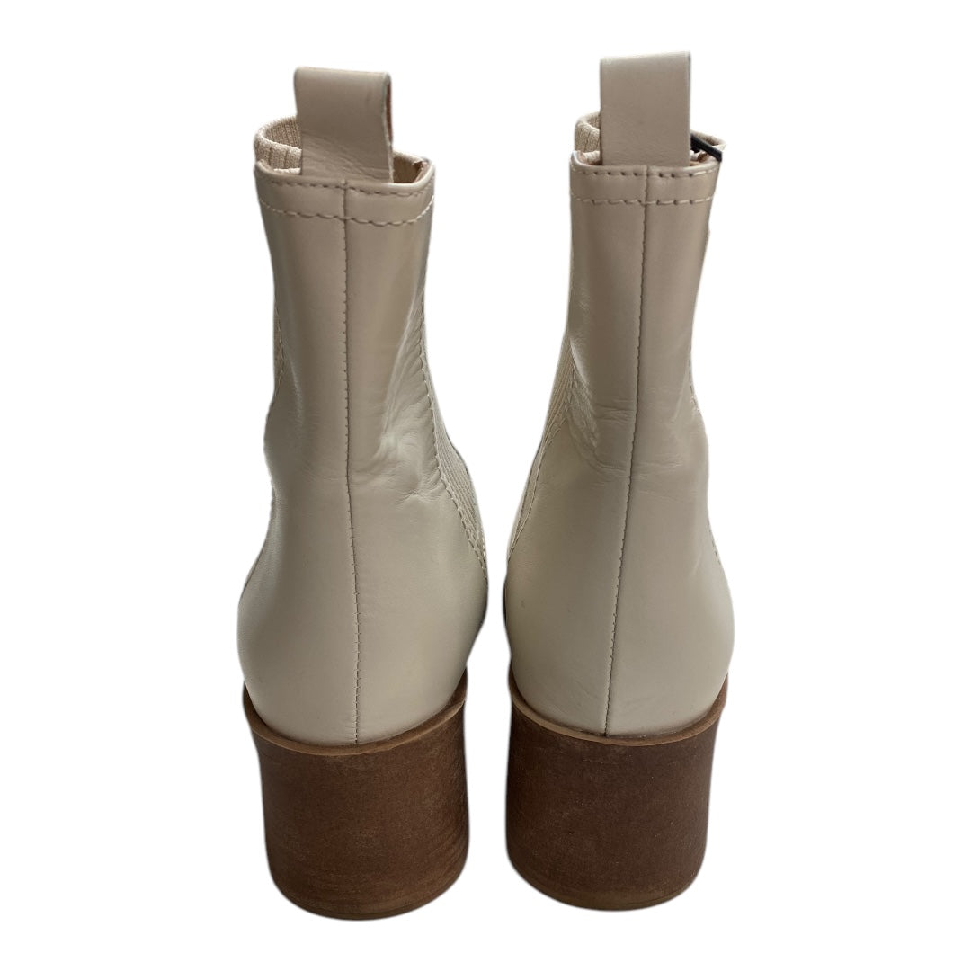 Boots Ankle Heels By Steve Madden In Cream, Size: 7.5