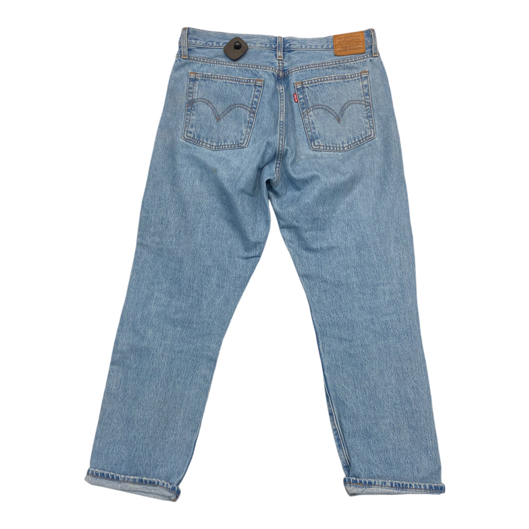 Jeans Straight By Levis In Blue Denim, Size: 12