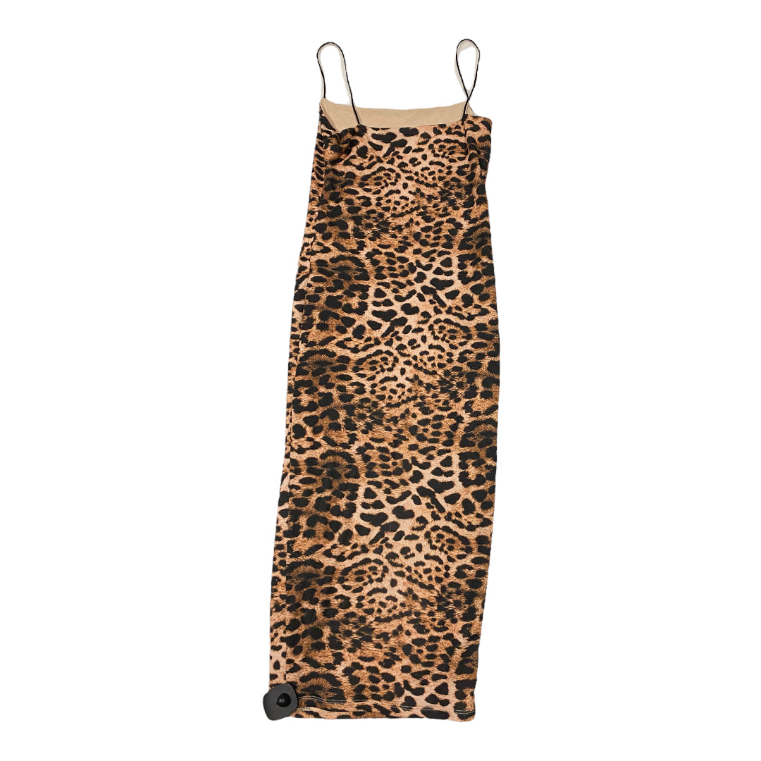 Dress Casual Midi By NAKED WARDROBE In Animal Print, Size: M