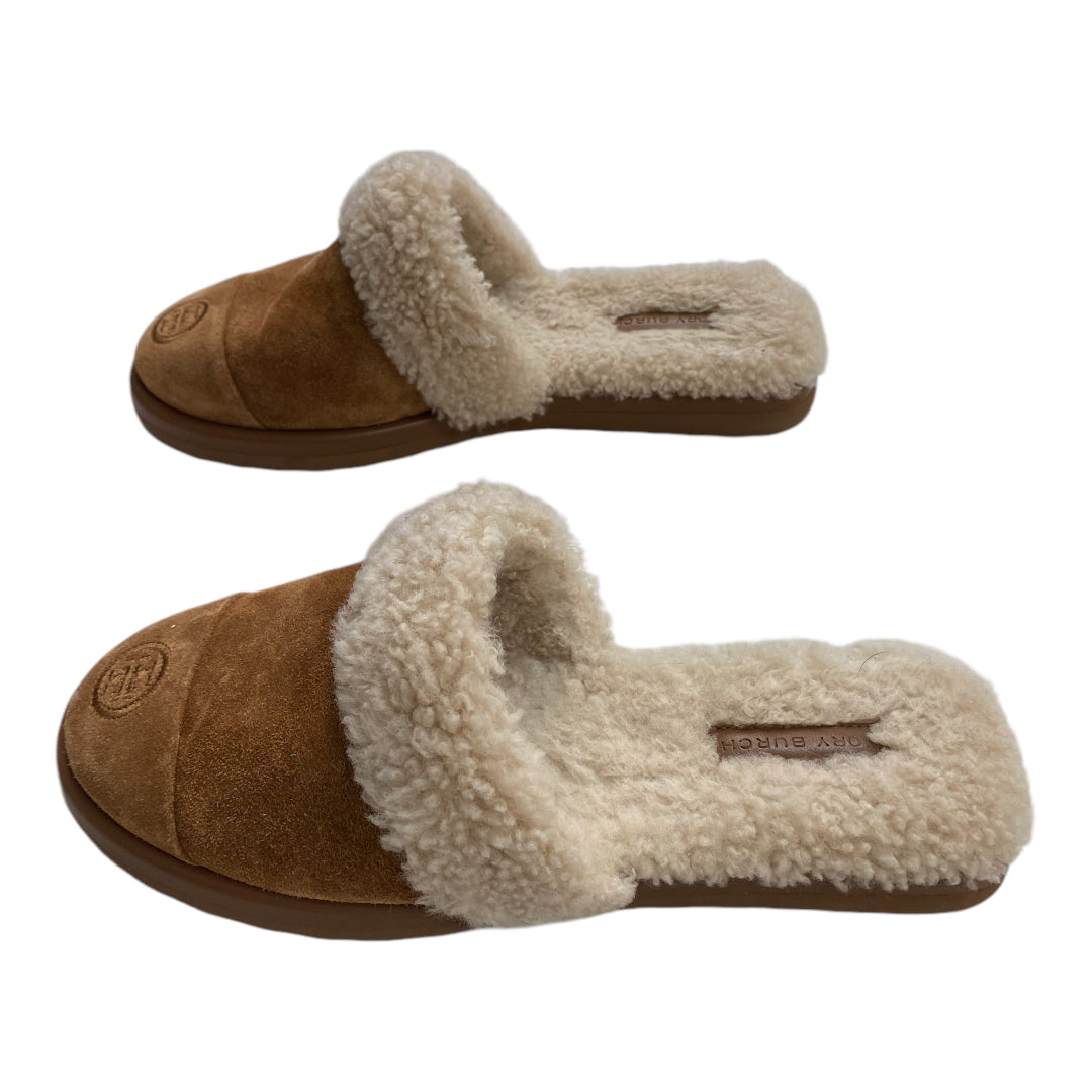 Slippers Designer By Tory Burch In Brown