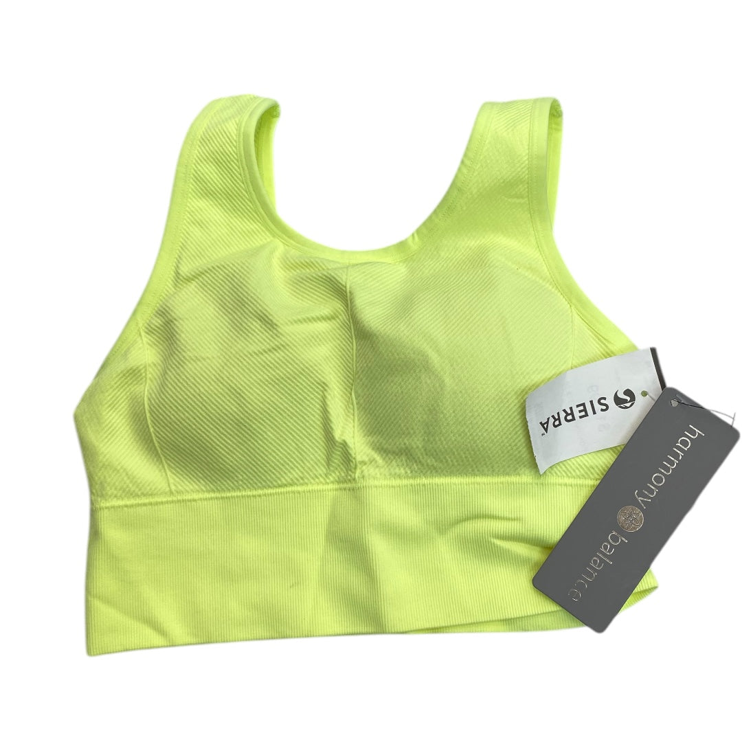 Athletic Bra By Cmc In Yellow, Size: S