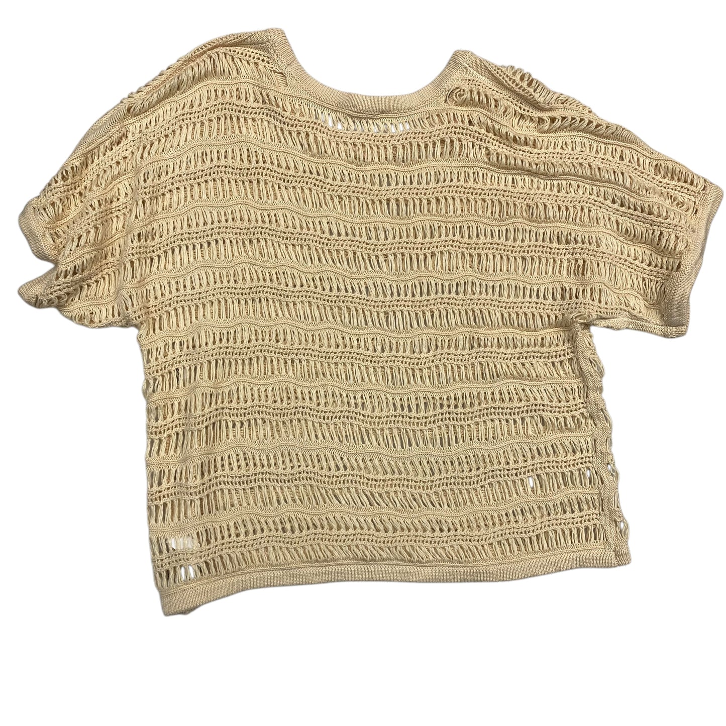 Sweater Short Sleeve By Zyia In Tan, Size: 3x