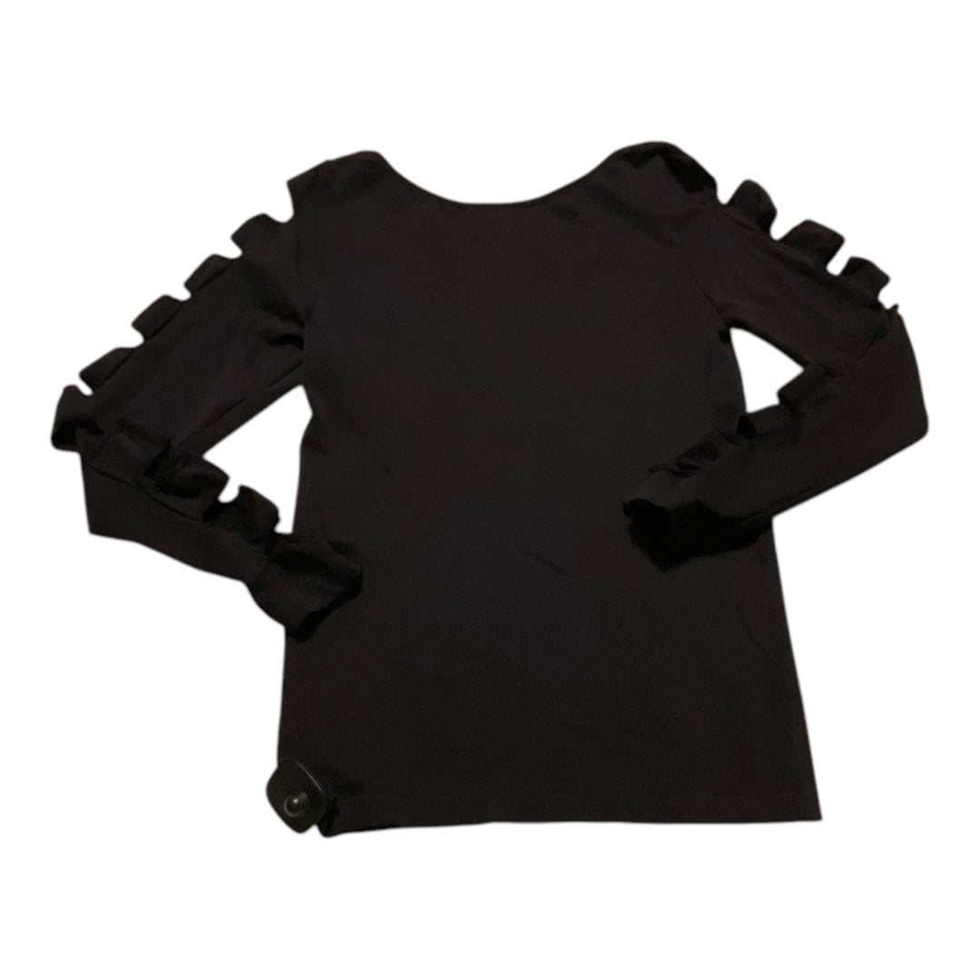 Top Long Sleeve By Venus In Black, Size: M