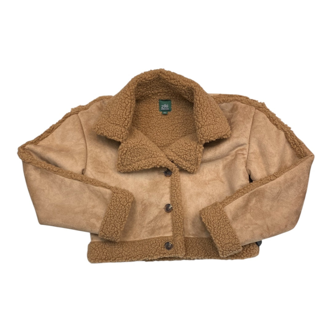 Jacket Faux Fur & Sherpa By Wild Fable In Brown, Size: M