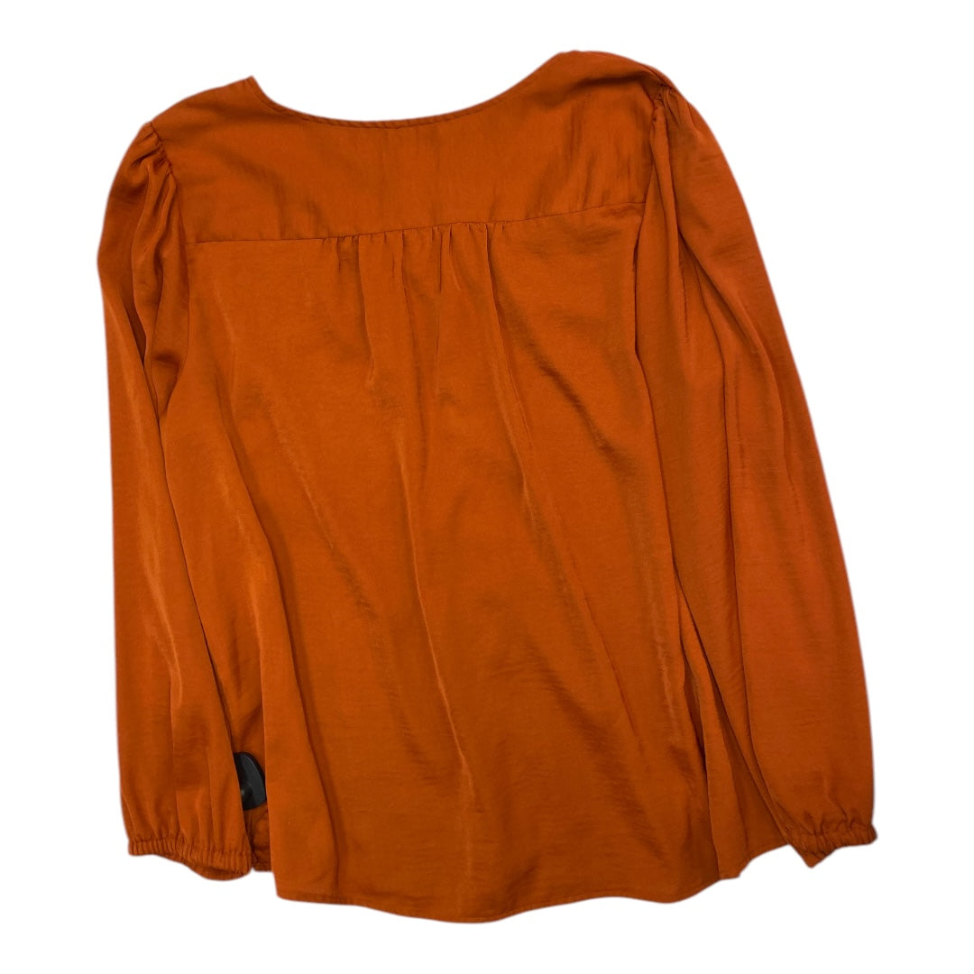 Top Long Sleeve By Ava & Viv In Orange, Size: 1x