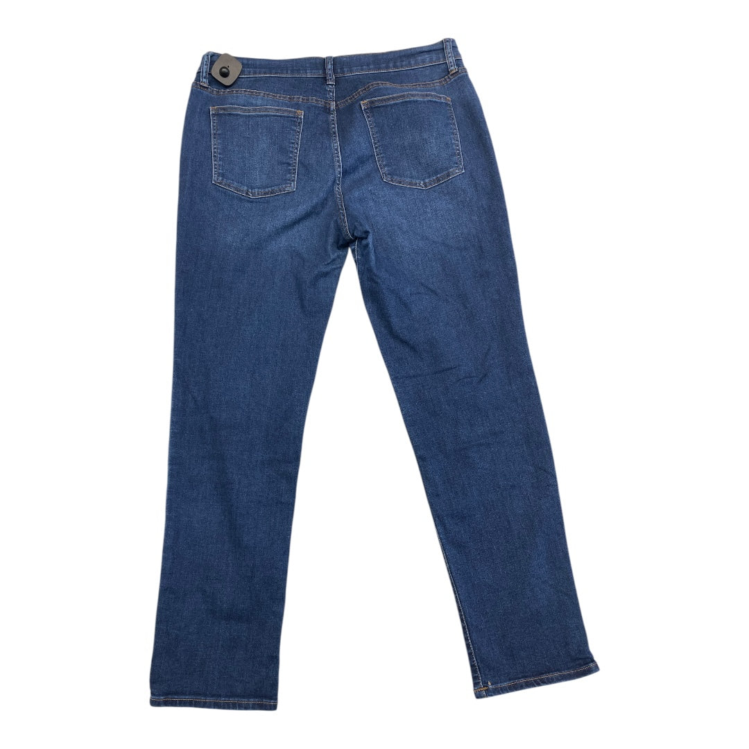 Jeans Straight By Gap In Blue Denim, Size: 10