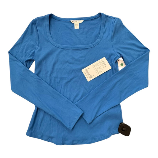 Athletic Top Long Sleeve Crewneck By Athleta In Blue, Size: S