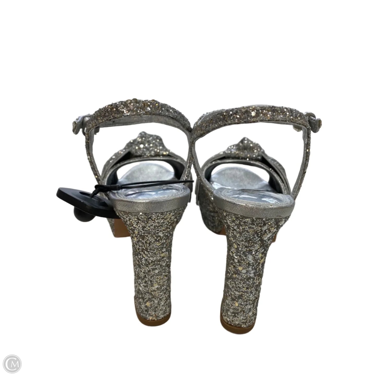 Sandals Designer By Kate Spade In Silver, Size: 6.5