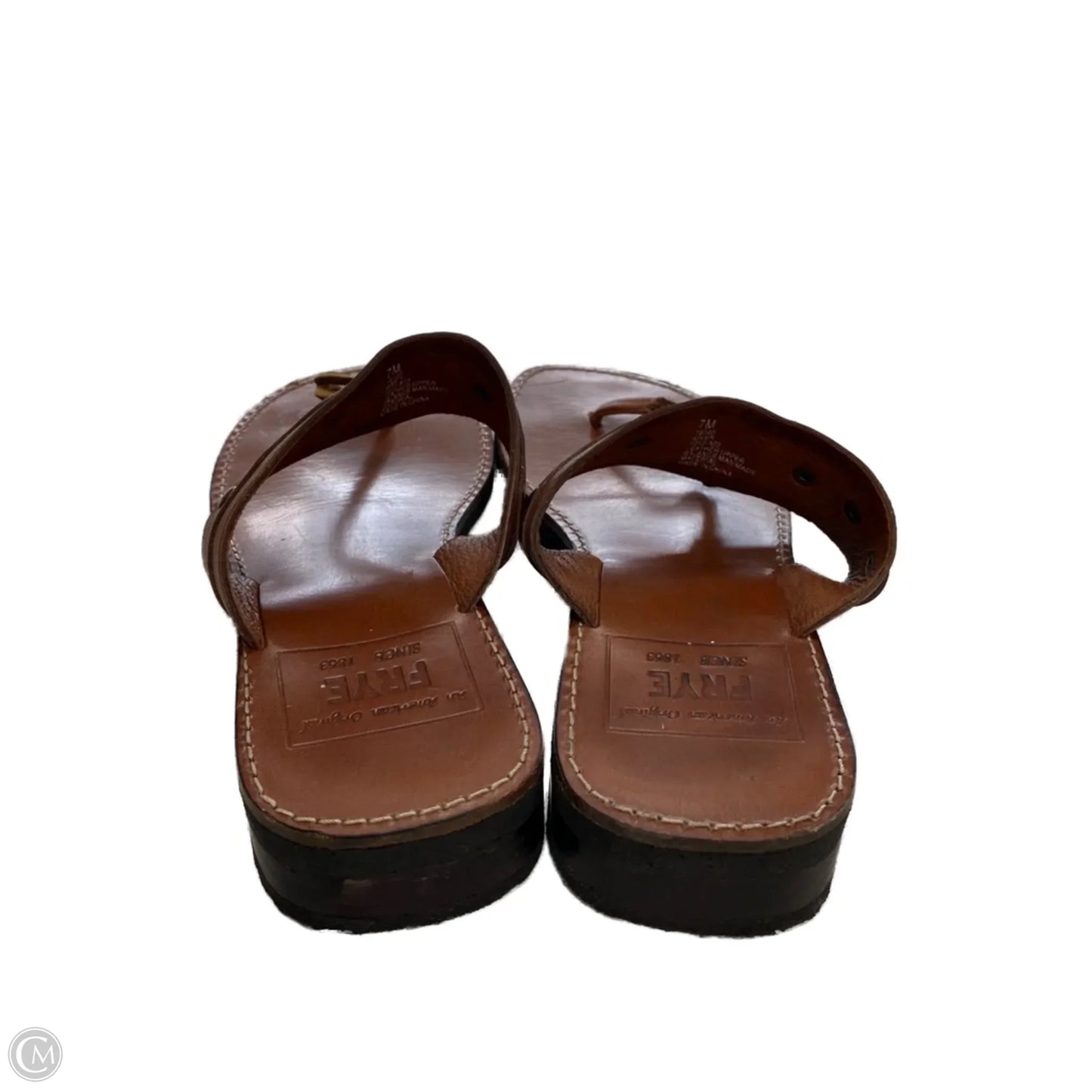 Sandals Designer By Frye In Brown, Size: 7