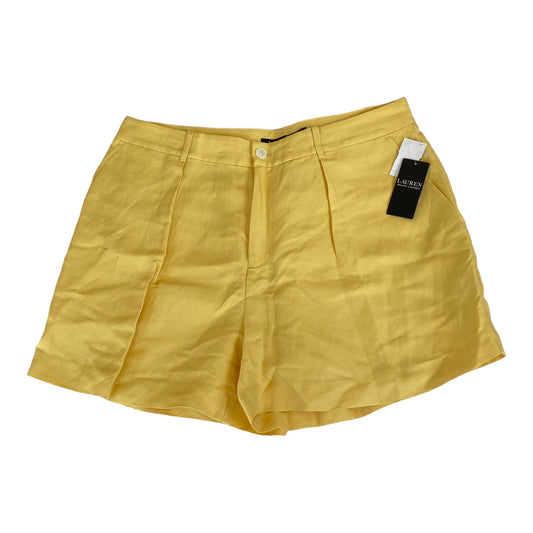 Yellow Shorts Lauren By Ralph Lauren, Size 14