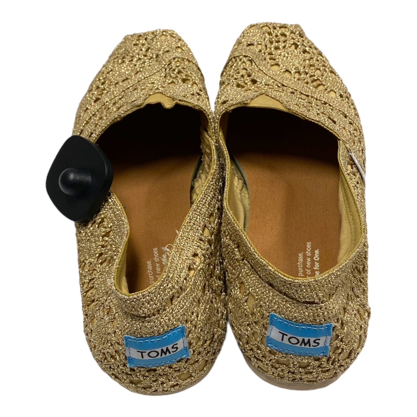 Shoes Flats By Toms In Gold, Size: 9