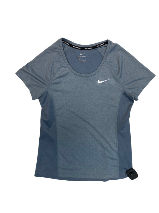 Athletic Top Short Sleeve By Nike In Blue, Size: S