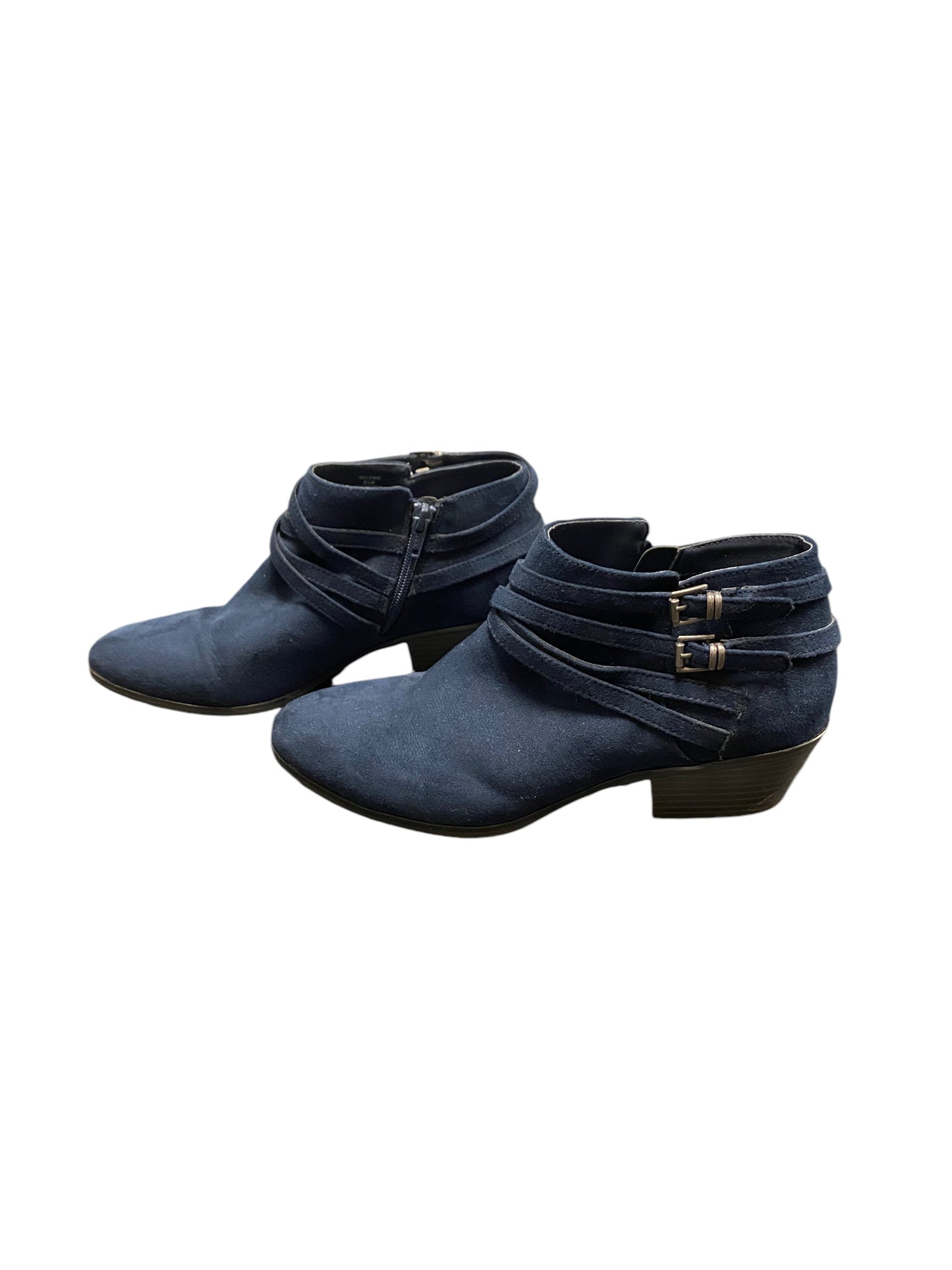 Boots Ankle Heels By Style And Company In Navy, Size: 8.5