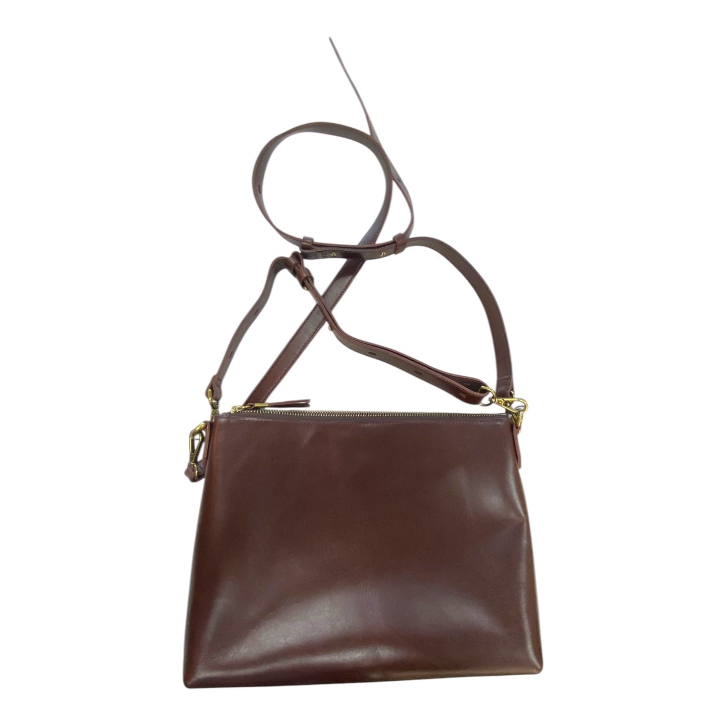 Handbag Leather By Madewell, Size: Medium