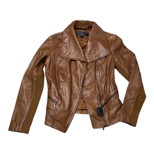 Jacket Leather By Bernardo In Brown, Size: Xsp