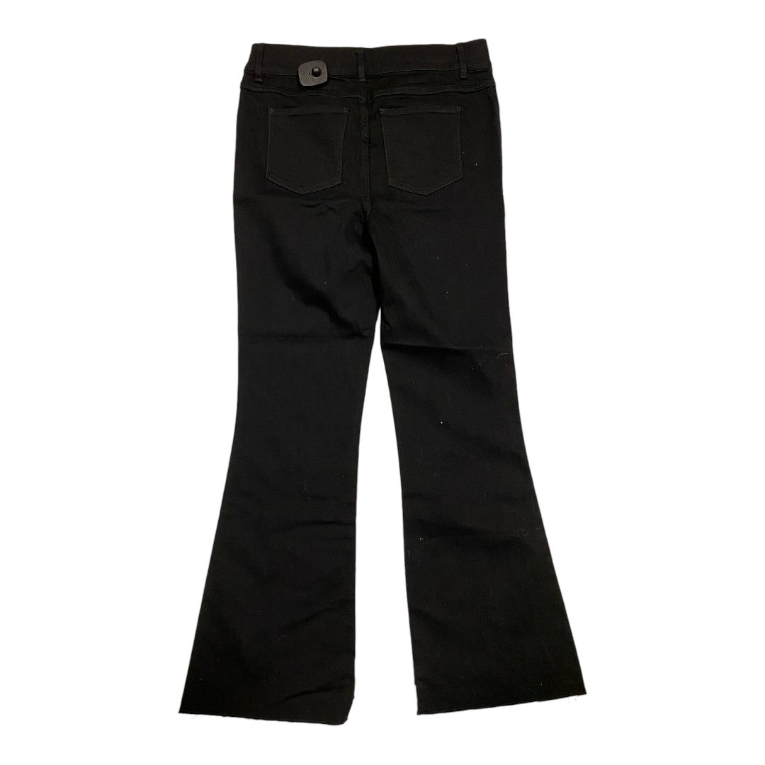 Jeans Flared By Spanx In Black Denim, Size: L