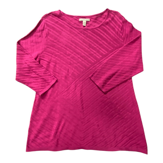 Sweater By Dana Buchman In Pink, Size: Xl