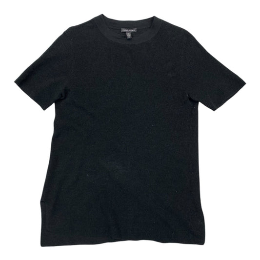 Top Short Sleeve Designer By Eileen Fisher In Black, Size: S