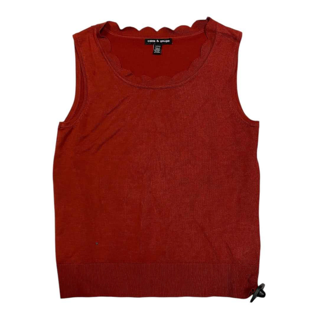 Top Sleeveless By Cable And Gauge In Red, Size: S