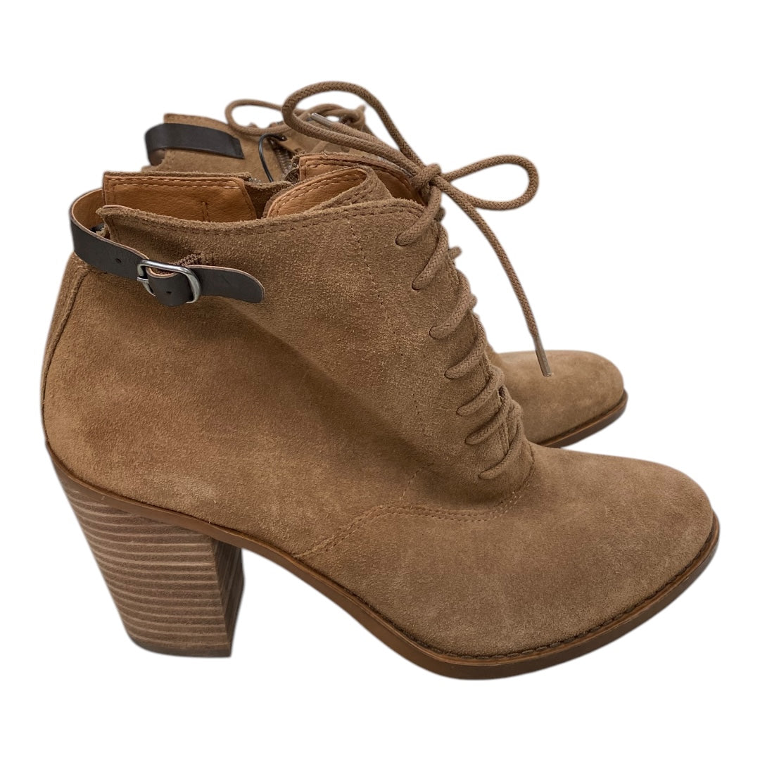 Boots Ankle Heels By Lucky Brand In Tan, Size: 11