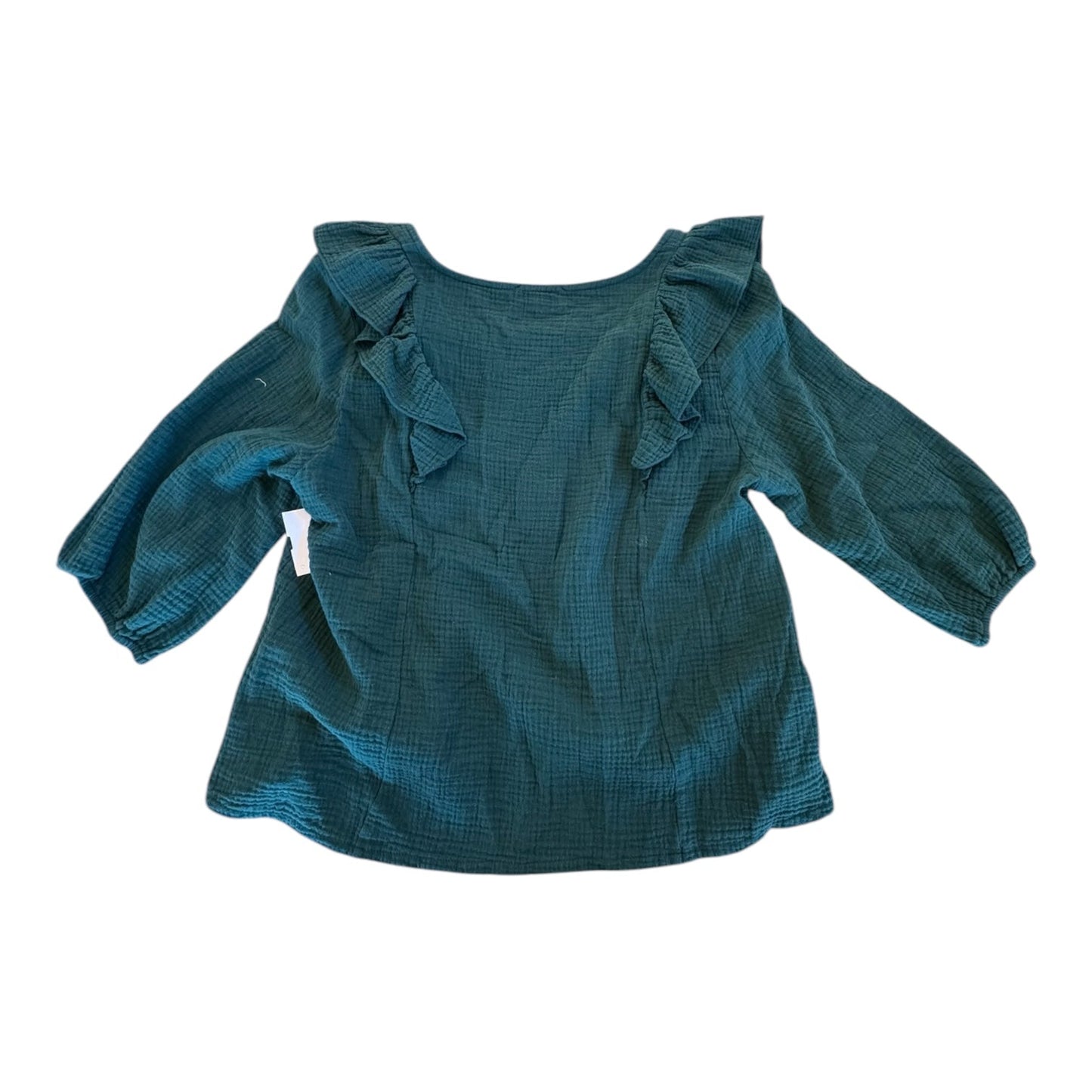 Top 3/4 Sleeve By Evereve In Green, Size: L