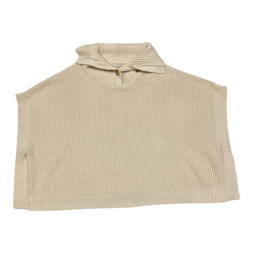 Poncho By Loft In Cream, Size: M