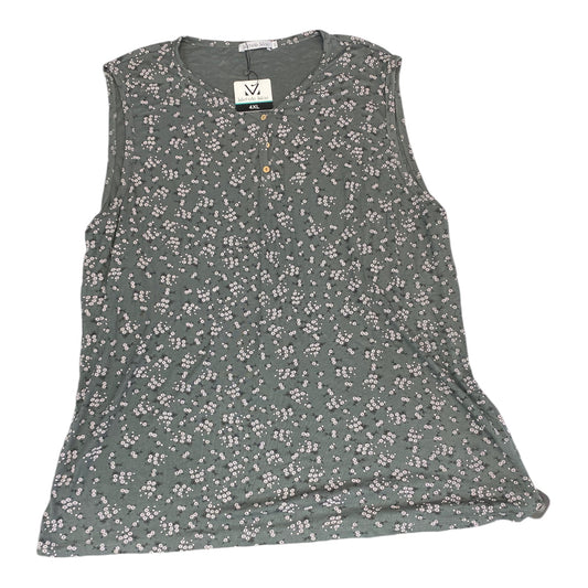 Top Sleeveless By Cmc In Grey & Pink, Size: 4x