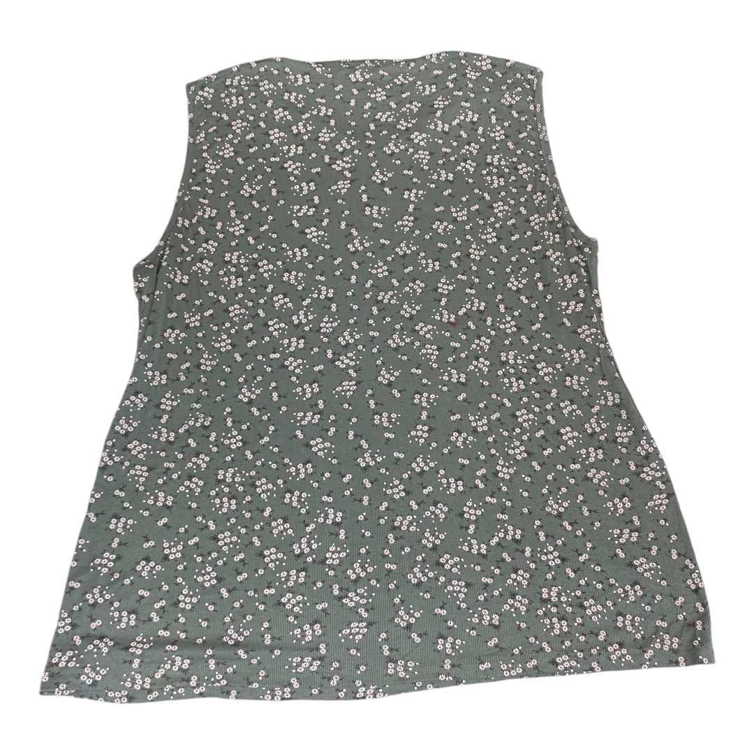 Top Sleeveless By Cmc In Grey & Pink, Size: 4x