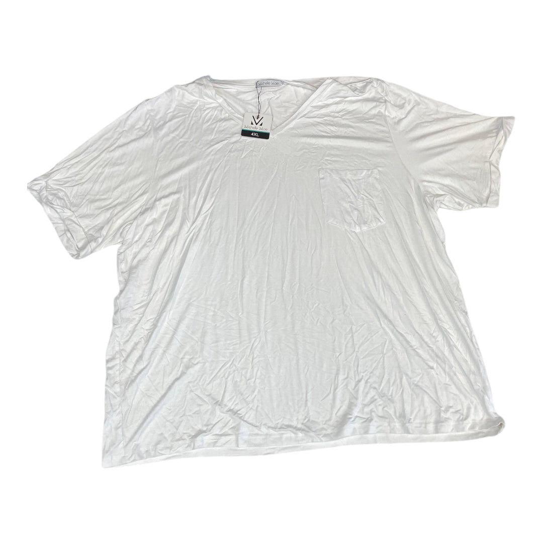 Top Short Sleeve By Cmc In White, Size: 4x