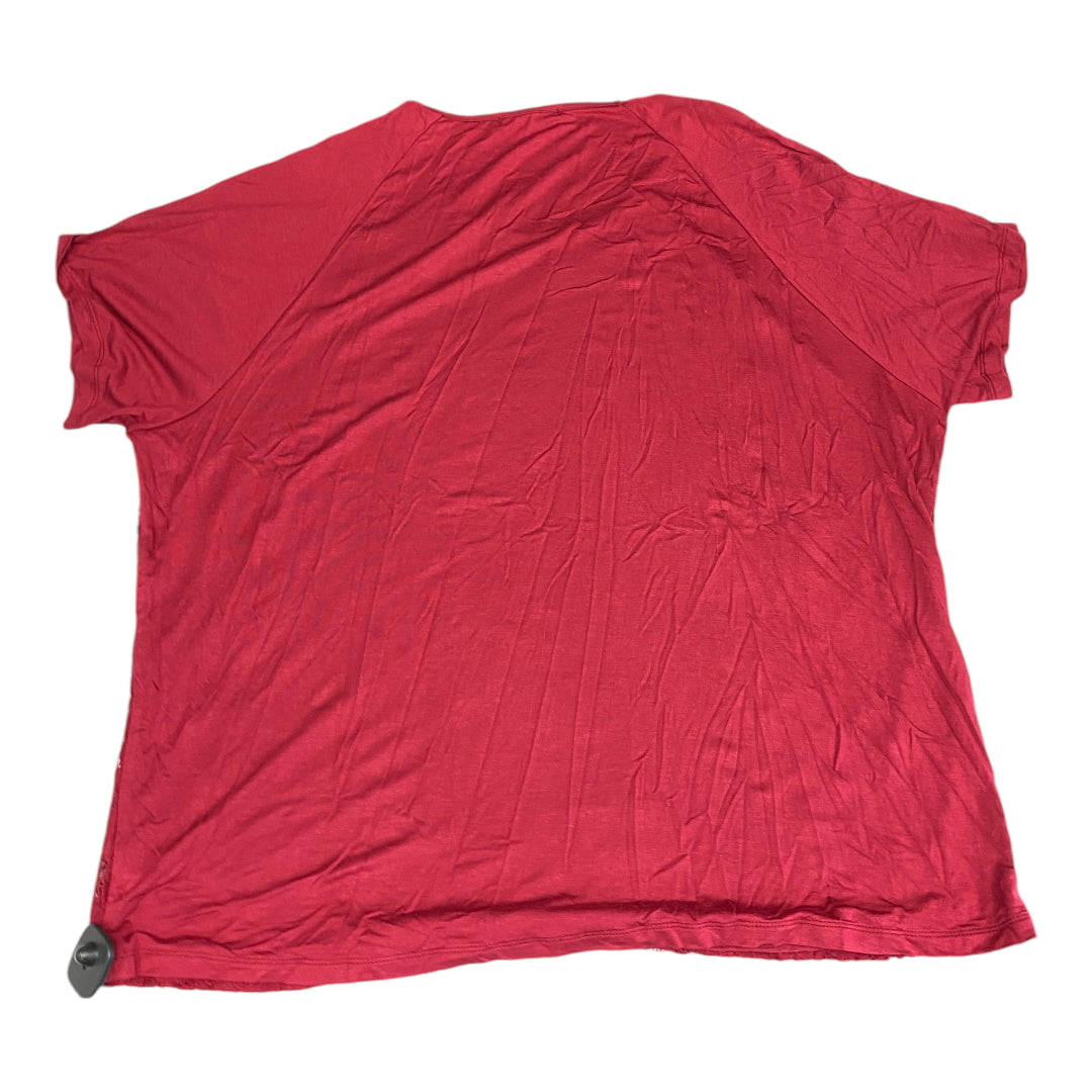 Top Short Sleeve By Cmc In Red, Size: 3x