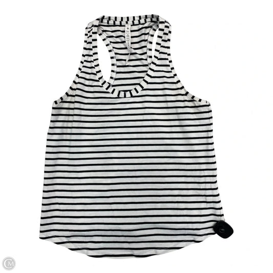 Athletic Tank Top By Lululemon In Black & White, Size: 10