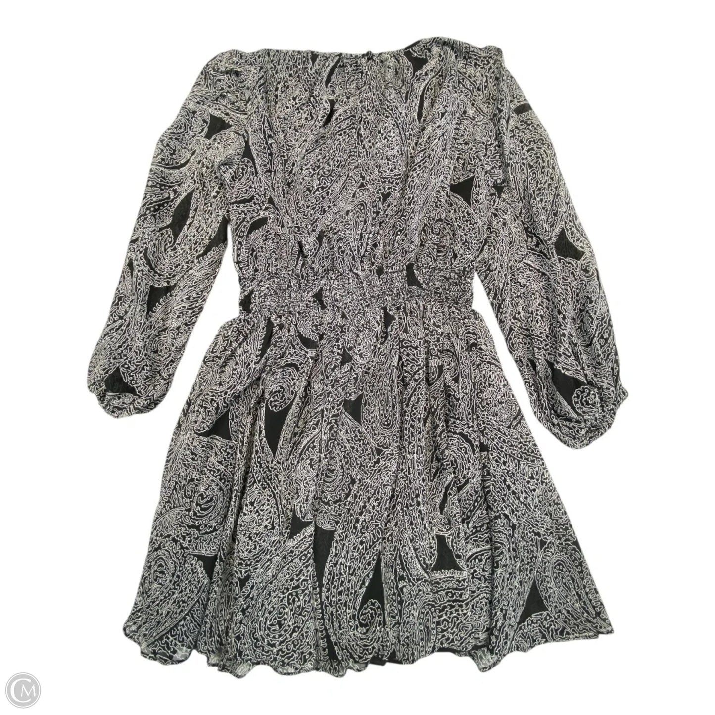 Dress Party Short By Banana Republic In Black & Grey, Size: S