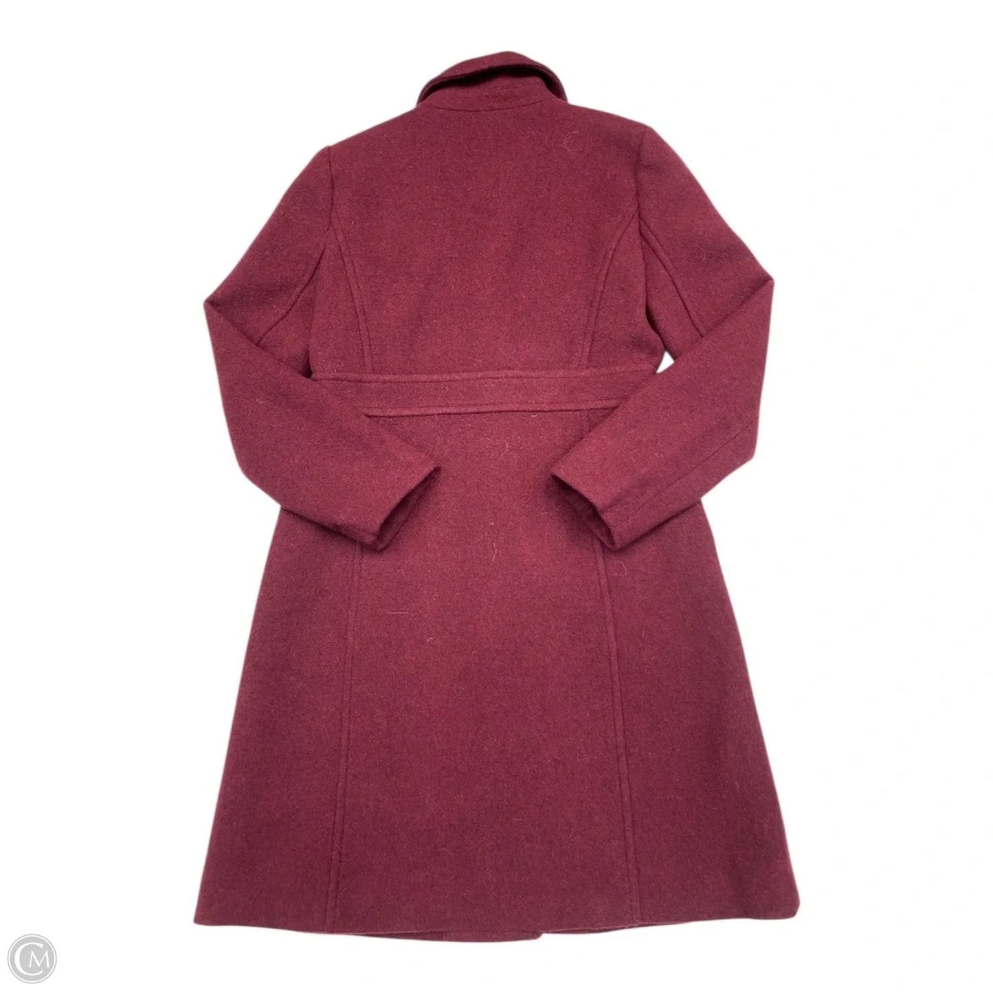 Coat Peacoat By J. Crew In Maroon, Size: M