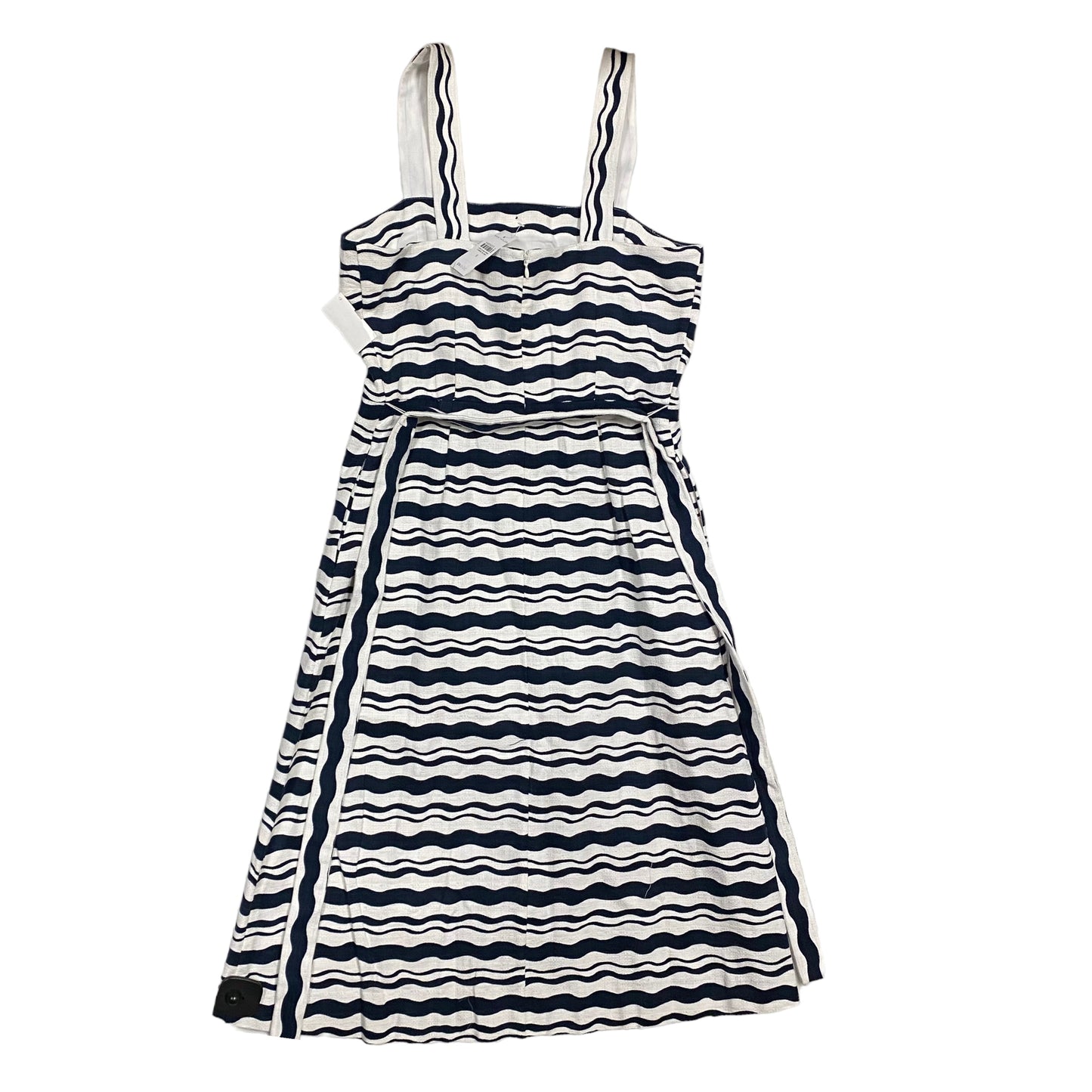 Dress Casual Midi By Ann Taylor In Blue & White, Size: S