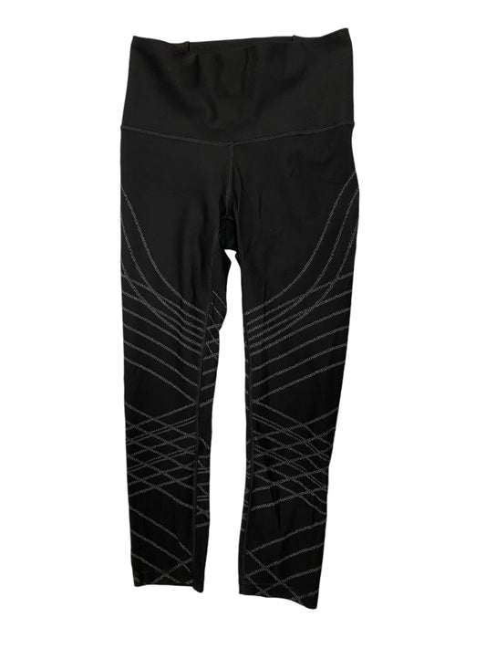 Athletic Capris By Lululemon In Black & Grey, Size: 6