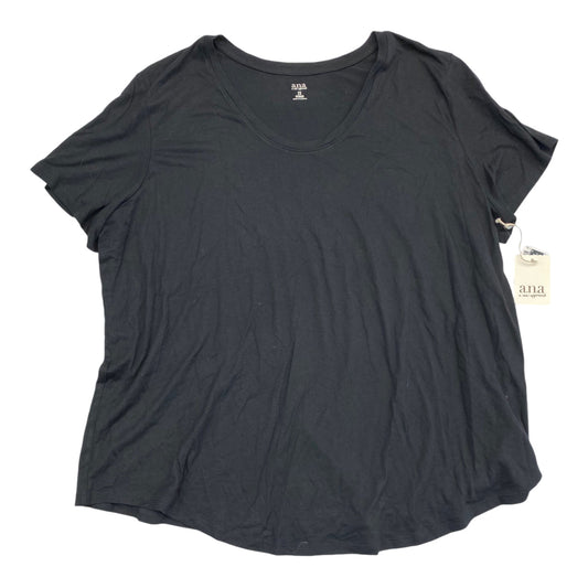 Top Short Sleeve Basic By Ana In Black, Size: 2x