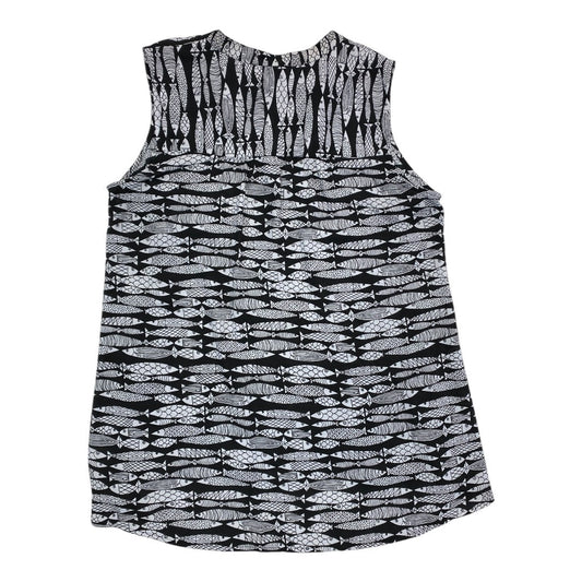 Top Sleeveless By Alfani In Black & Grey, Size: 12