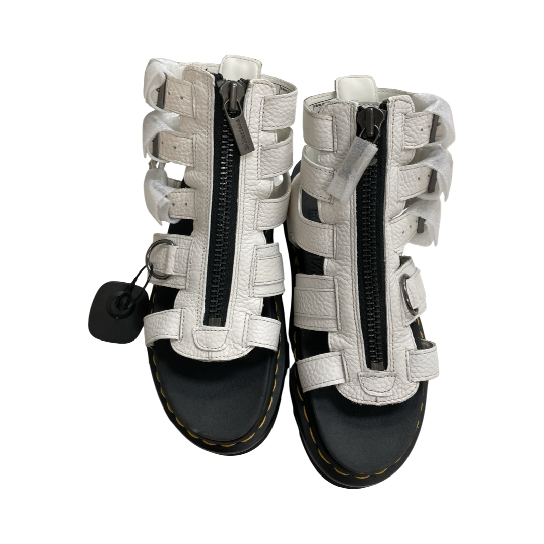Sandals Designer By Dr Martens In Black & White, Size:7