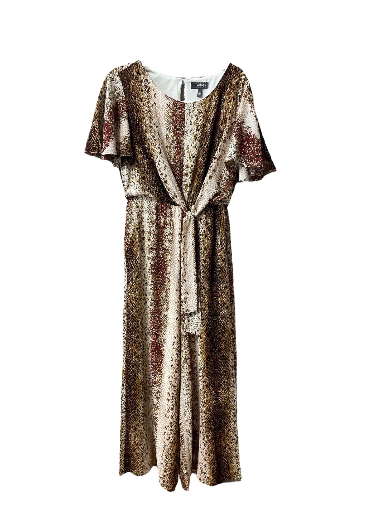 Jumpsuit By Luxology In Snakeskin Print, Size: S