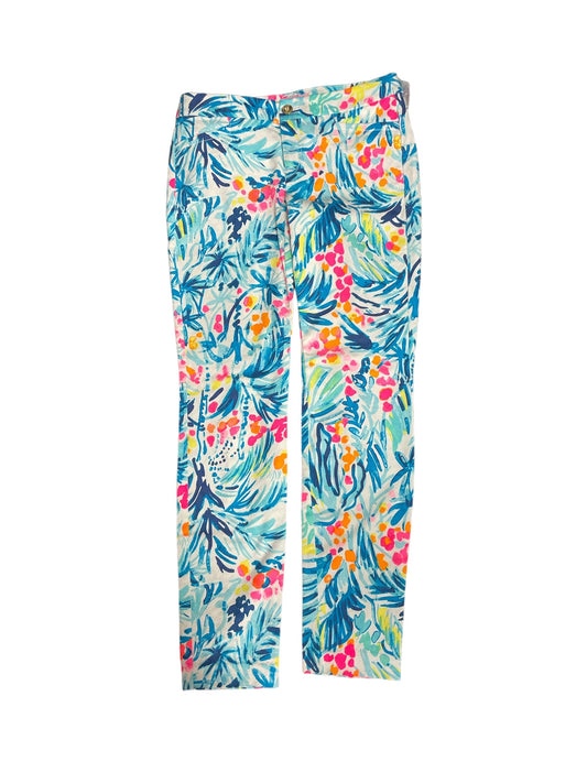 Floral Print Pants Designer Lilly Pulitzer, Size 0
