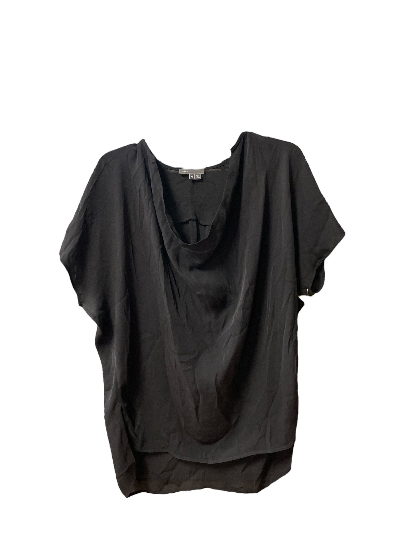 Blouse Short Sleeve By Vince In Black, Size: Xs