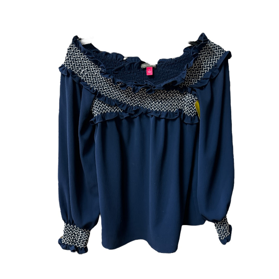 Top Long Sleeve By Vince Camuto In Blue, Size: S