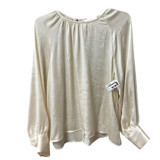 Top Long Sleeve By Zara In Cream, Size: M