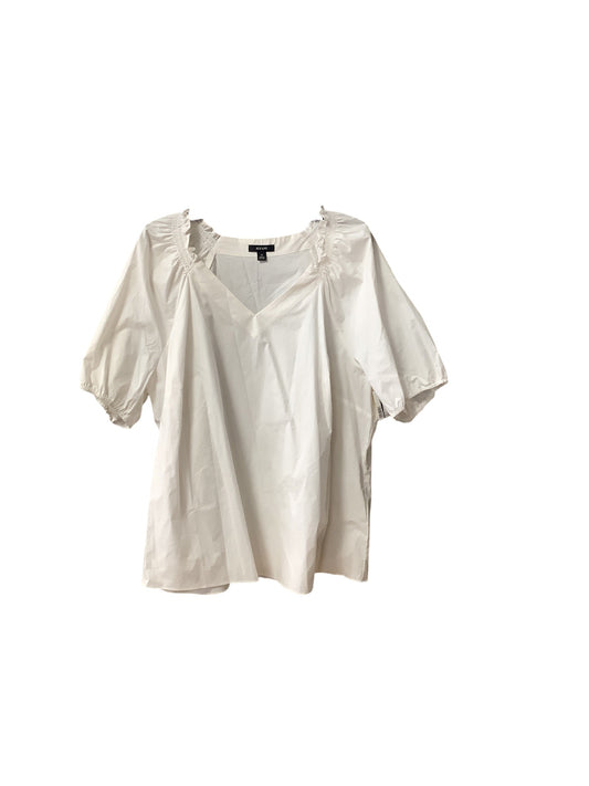 Top Short Sleeve By Alfani In White, Size: 2x