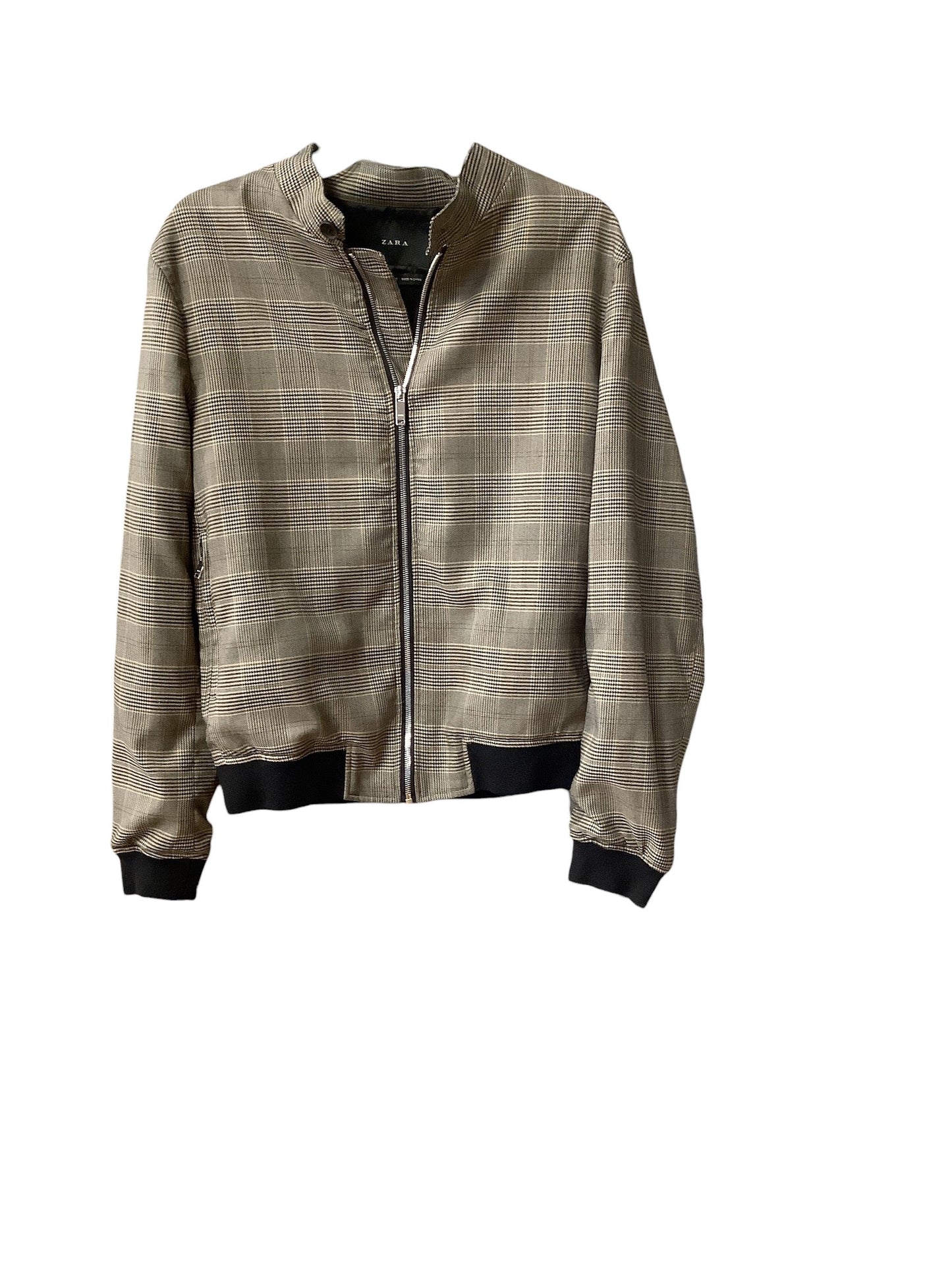 Jacket Utility By Zara In Plaid Pattern, Size: M